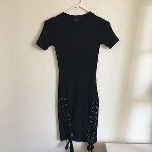 Black midi dress